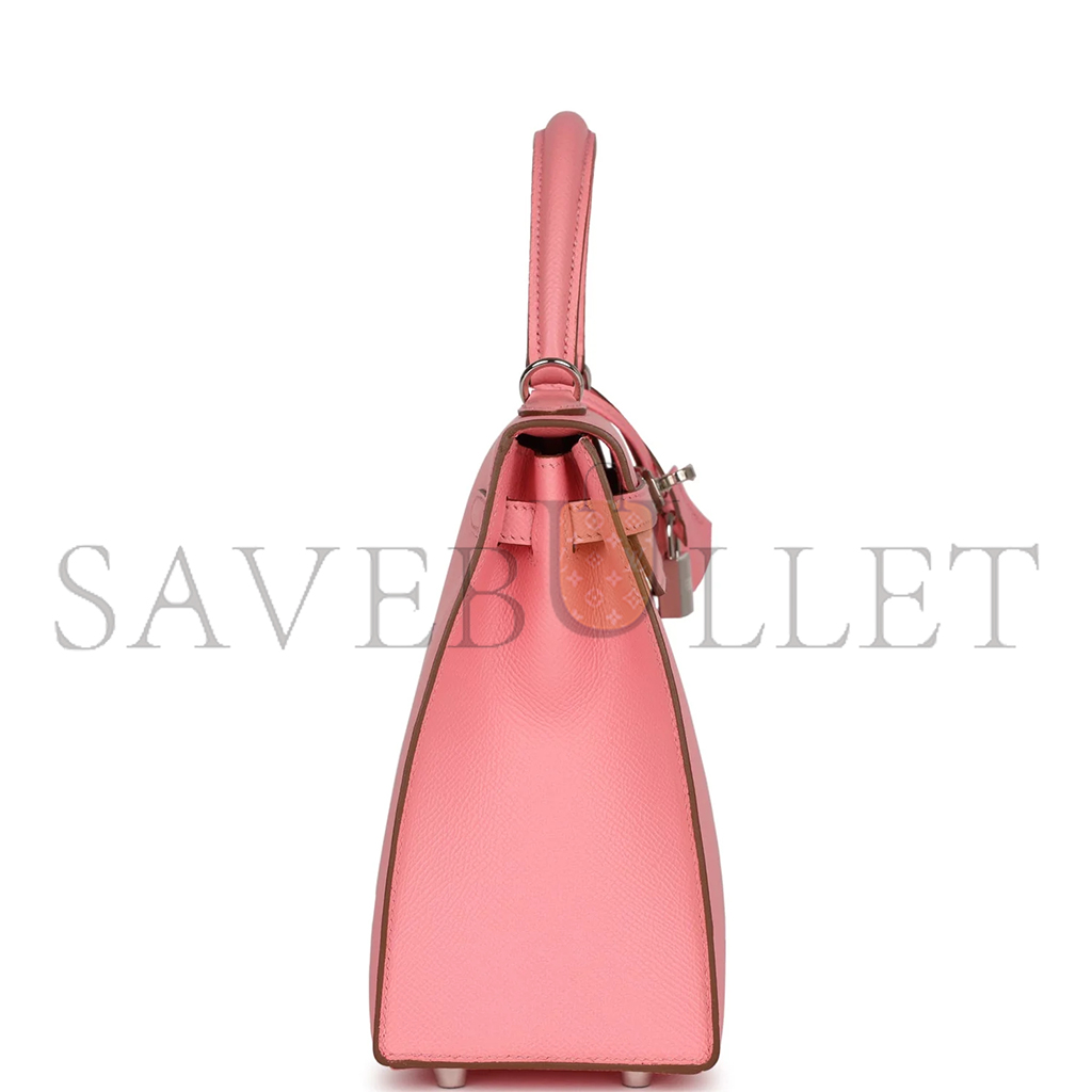 H**mes kelly sellier 25 rose confetti epsom palladium hardware (25*19*9cm)